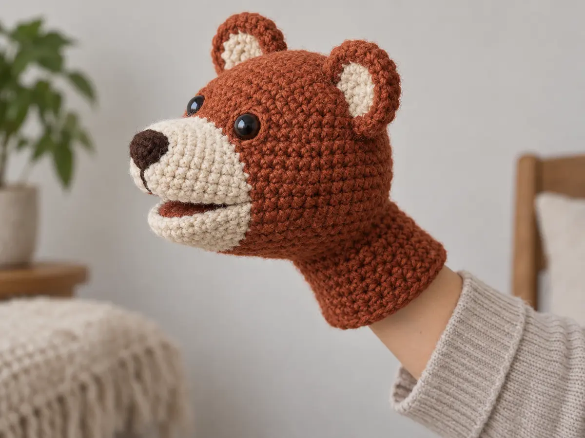 Лёгкая голова вязаной игрушки